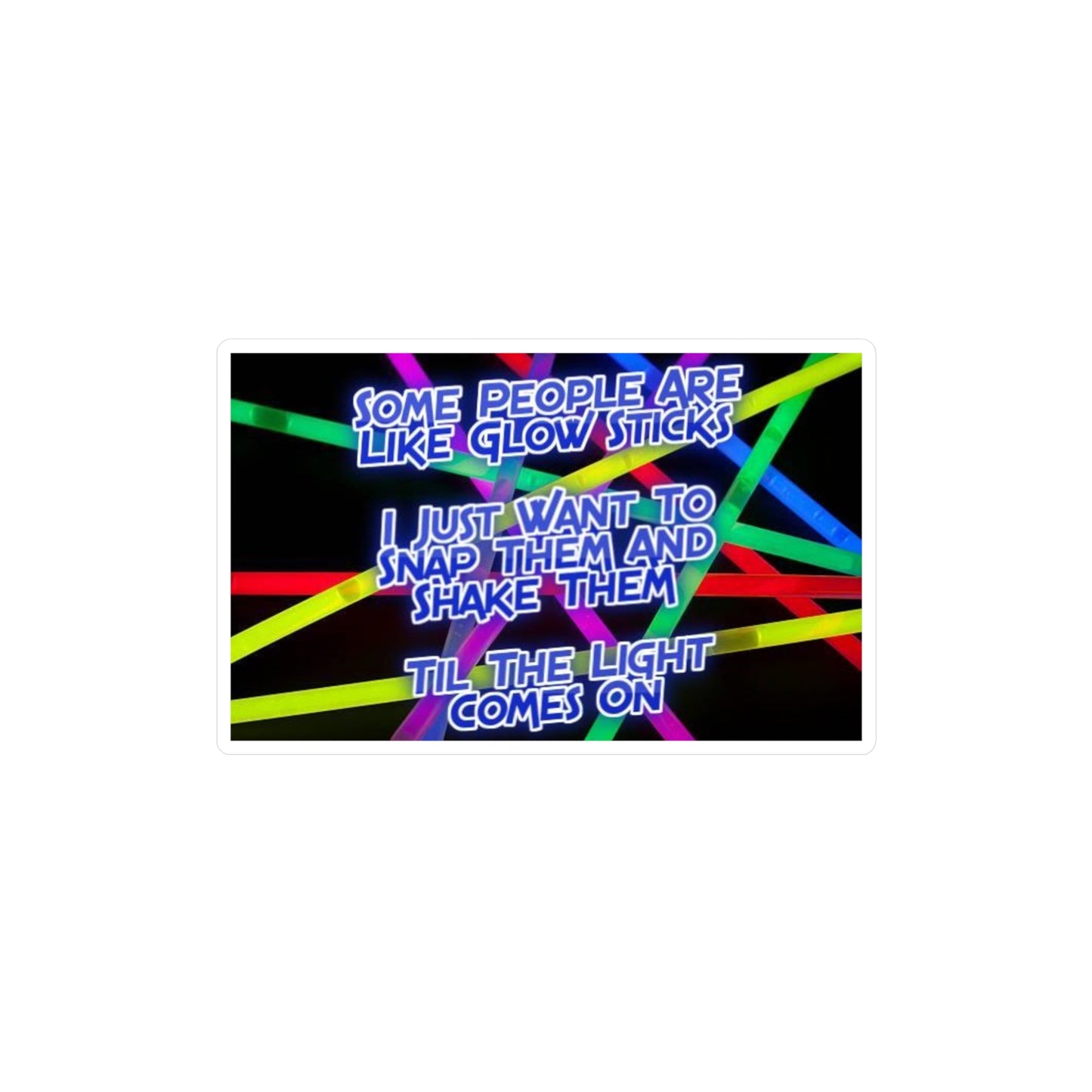 Glow Sticks Vinyl Decal