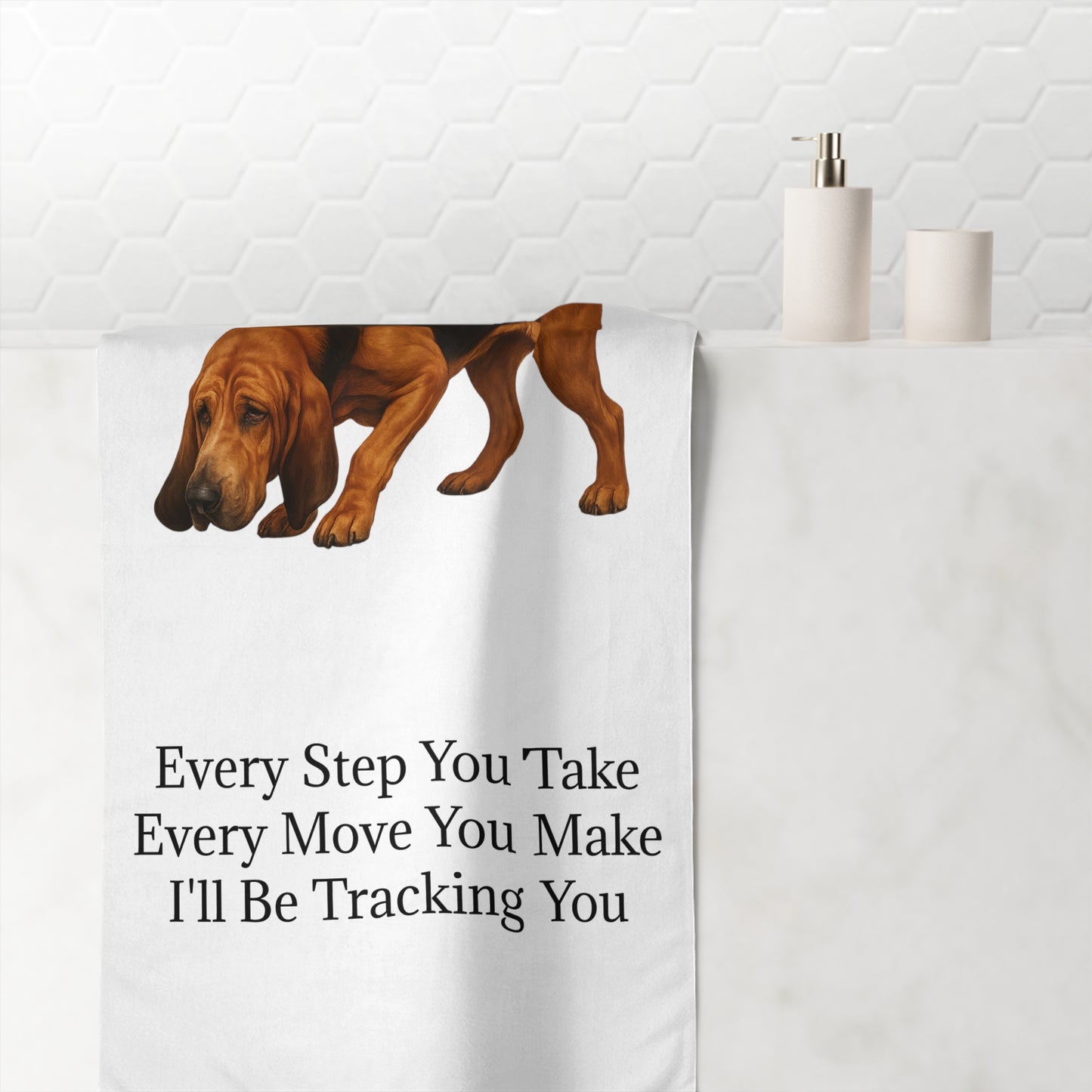 Tracking You Mink-Cotton  Beach Towel
