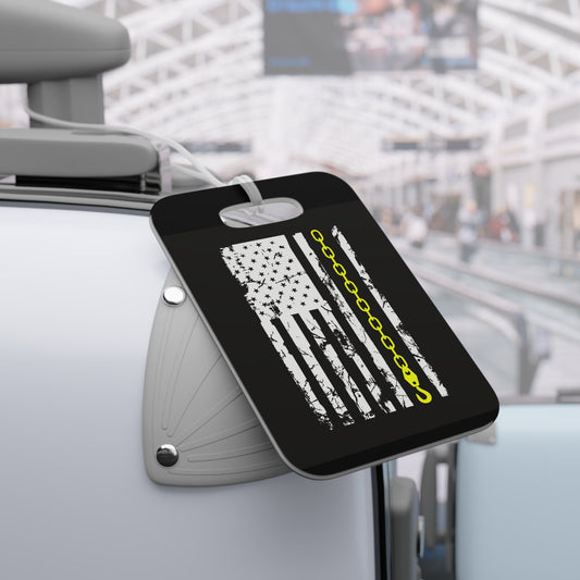 Thin Yellow Line Luggage Tag