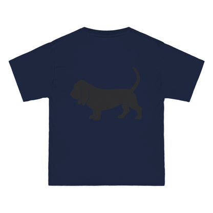 Basset Hound Silhouette Men's Short-Sleeve Crewneck Tee