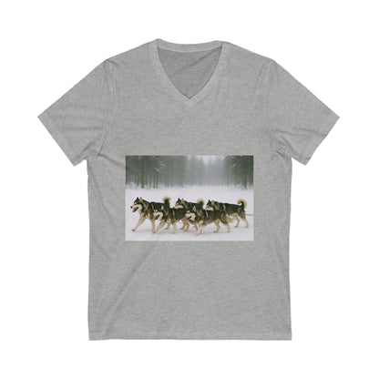 Mush On Unisex Short Sleeve V-Neck Tee