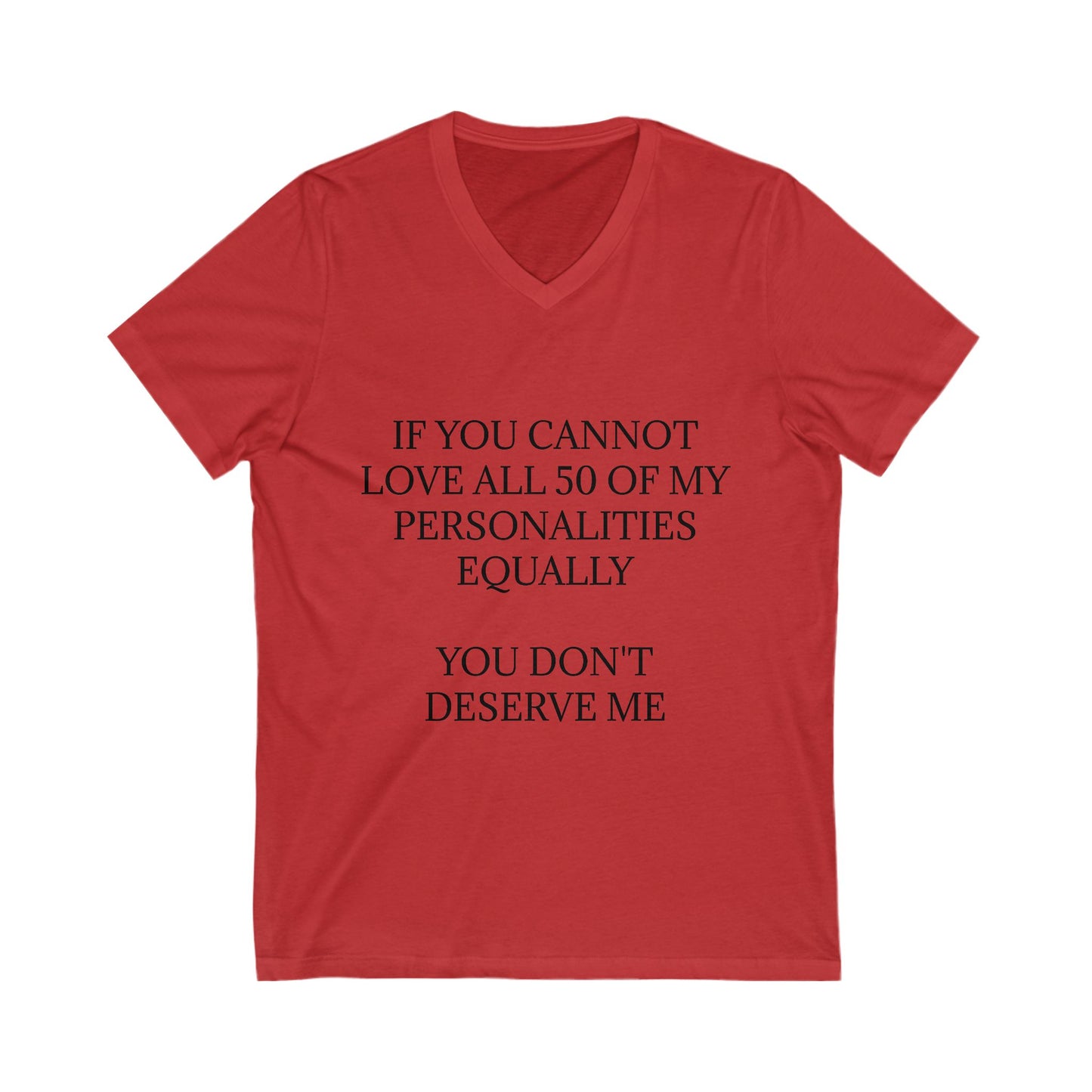 50 Personalities Unisex Short Sleeve V-Neck Tee