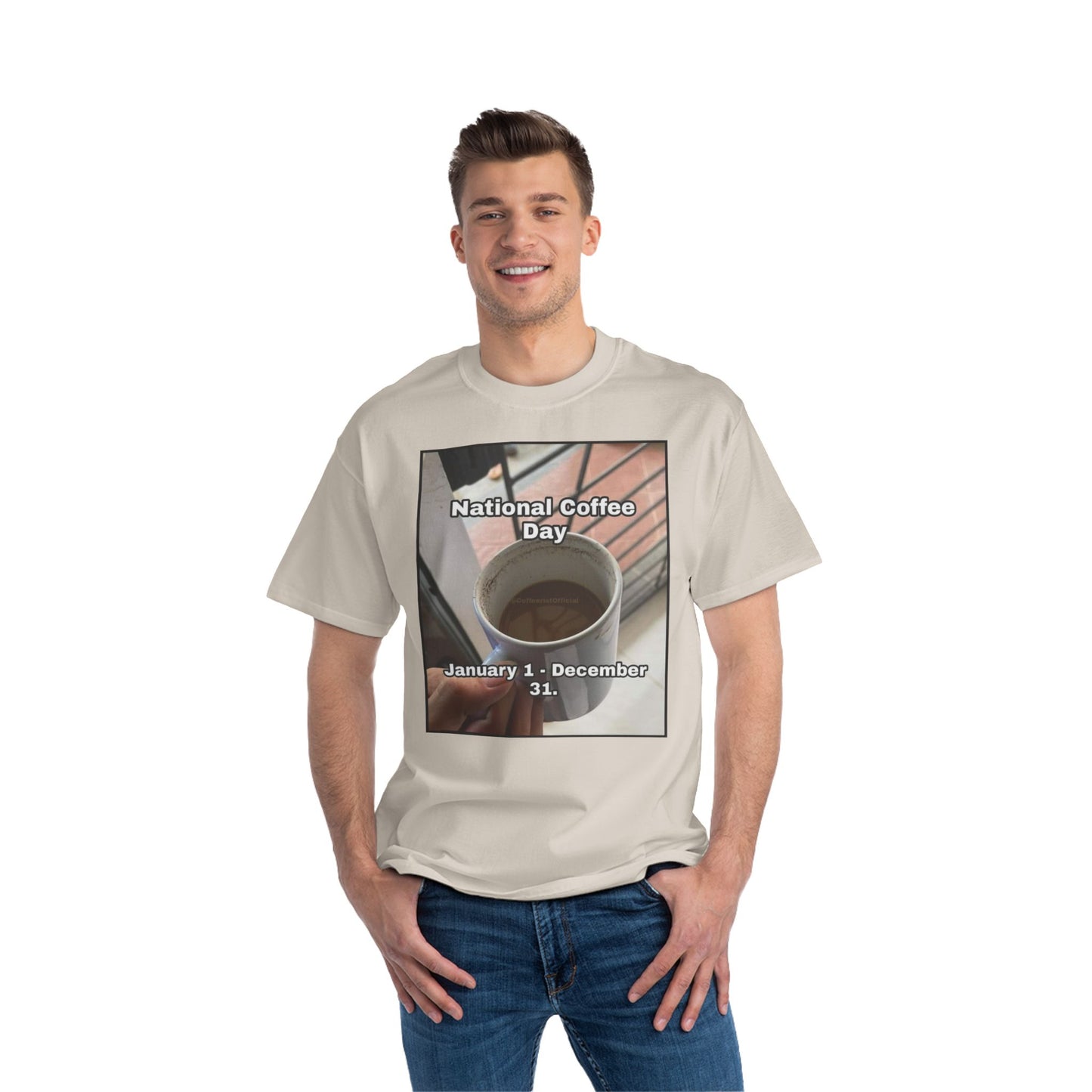 National Coffee Day Men's Short-Sleeve Crewneck Tee