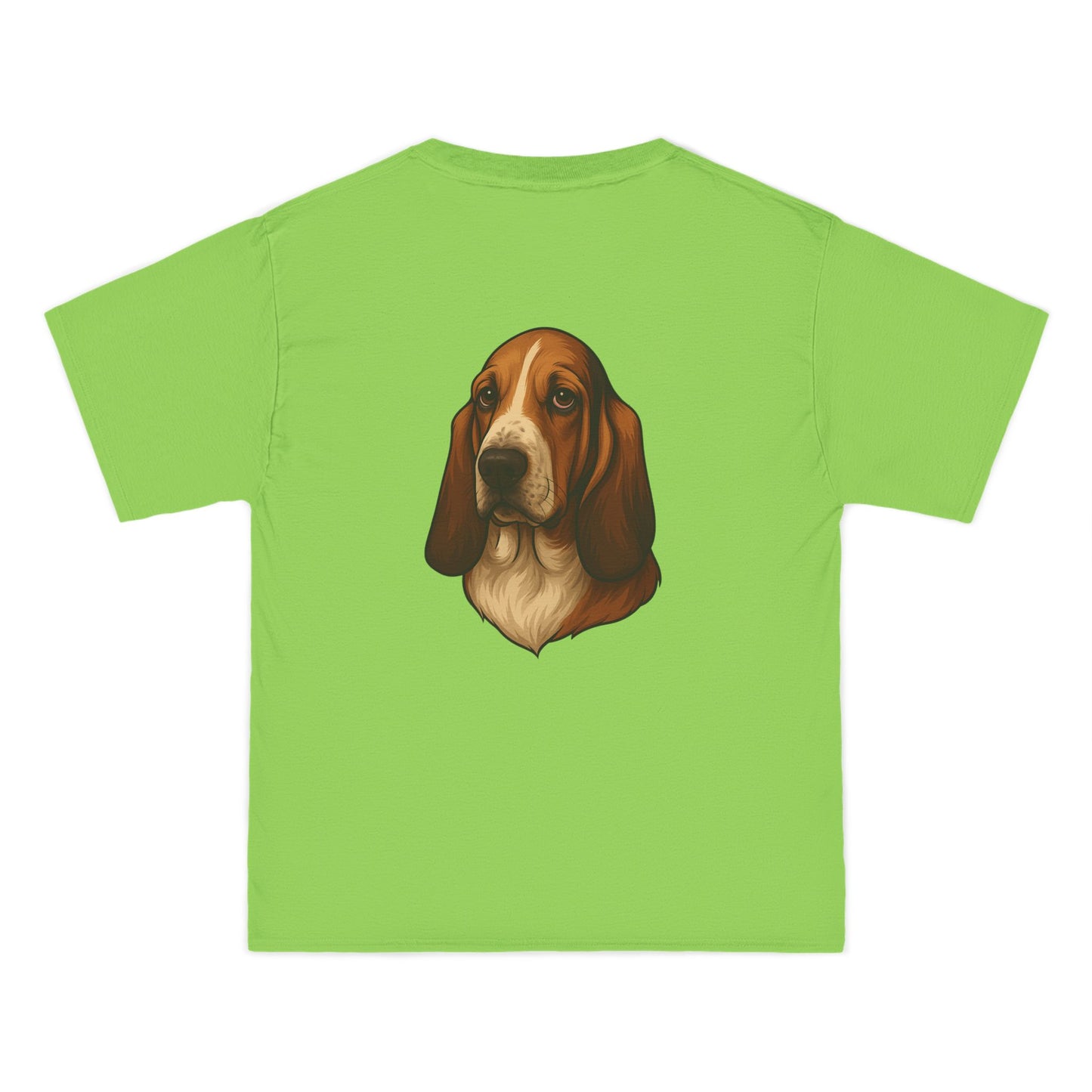Basset Hound Head Men's Short-Sleeve Crewneck Tee