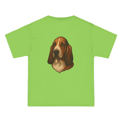 Basset Hound Head Men's Short-Sleeve Crewneck Tee