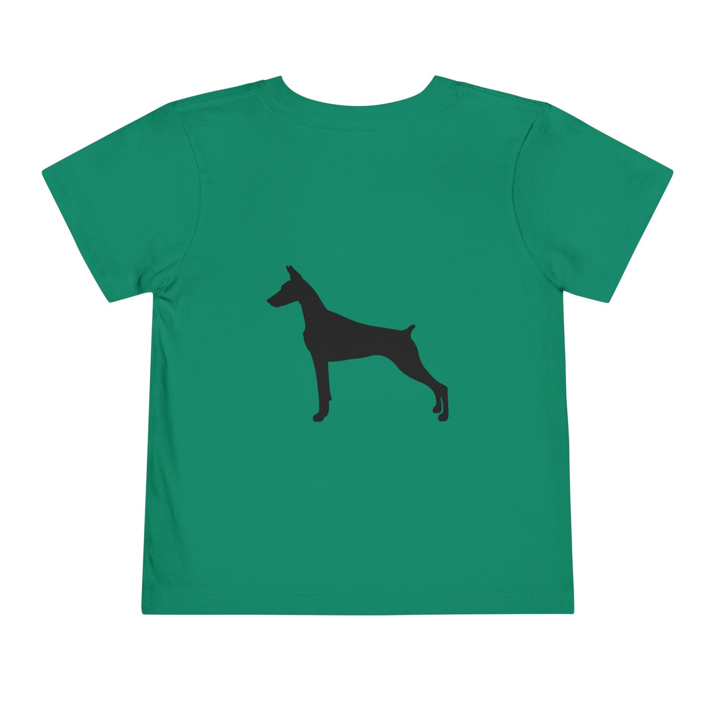 Doberman Silhouette Toddler Unisex Short Sleeve Crewneck Tee