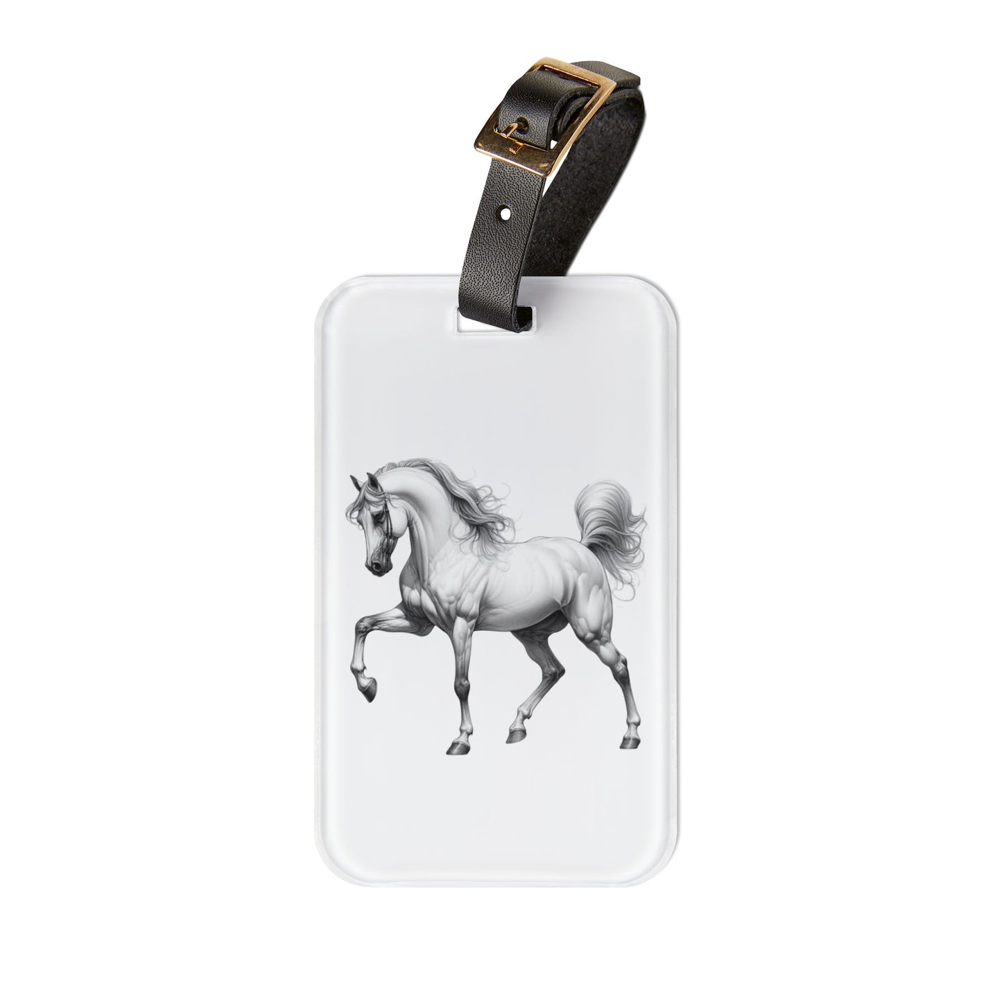 Fancy Pants Leather Strap Luggage Tag