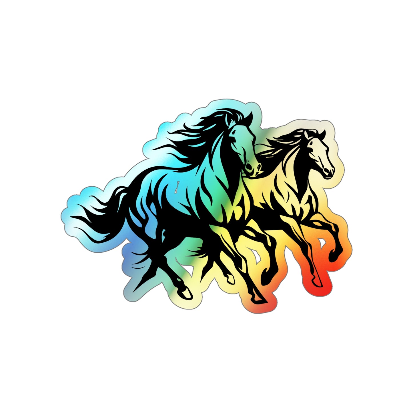 Horsin' Around Holographic Sticker