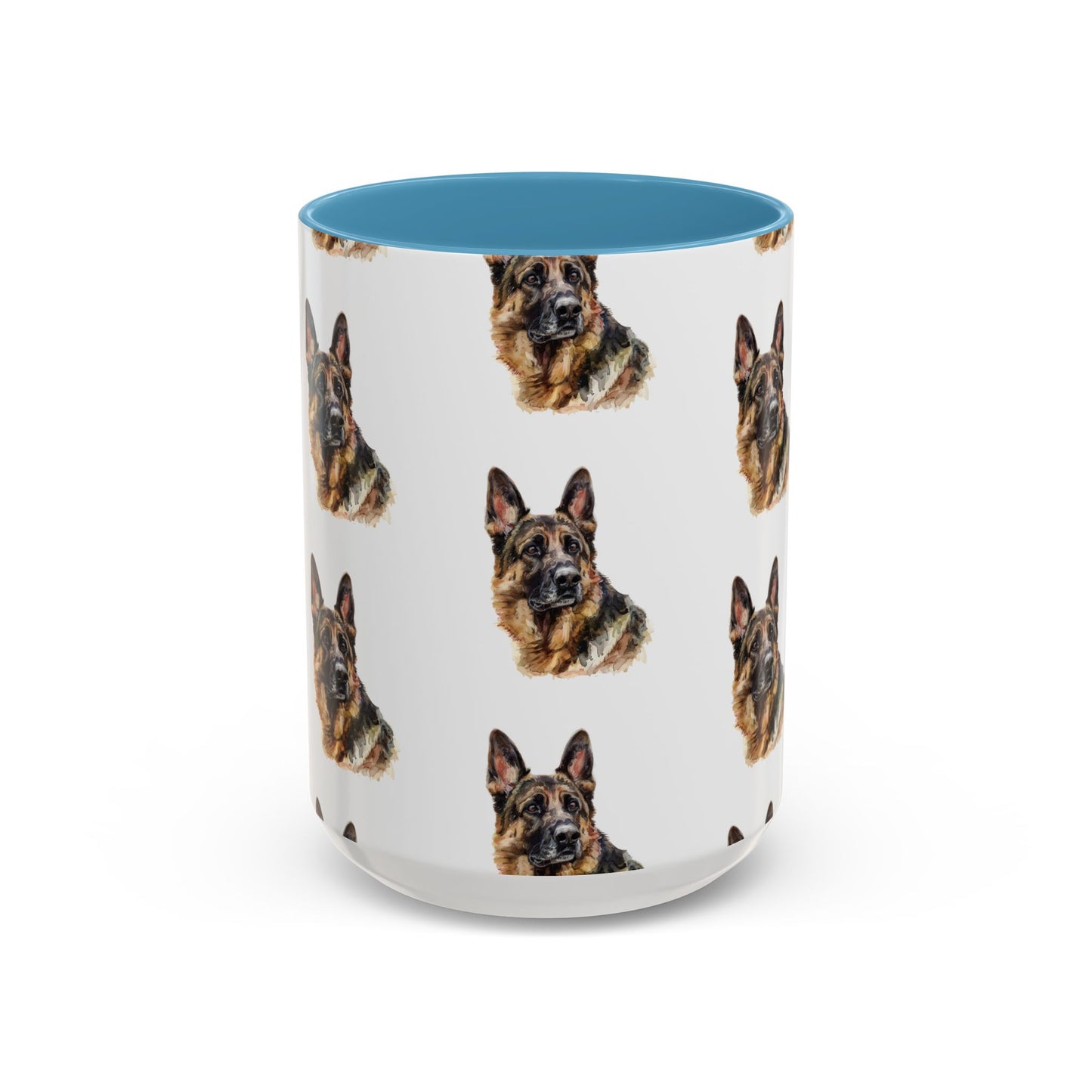 German Shepherd Head 2-Tone Coffee Mug
