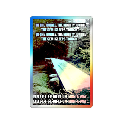 Semi Sleeps Holographic Sticker