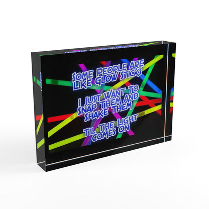 Glow Sticks Acrylic Photo Block