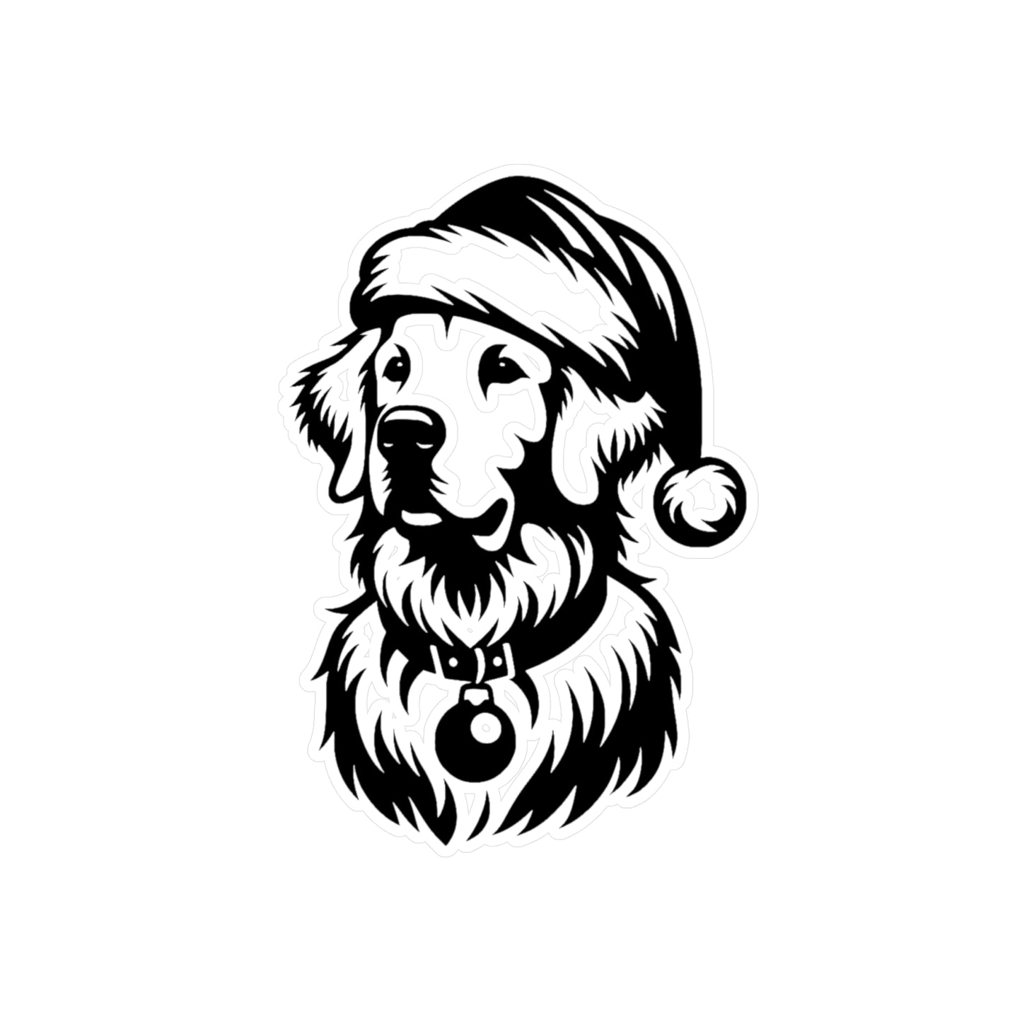 Santa Paws Golden Vinyl Decal