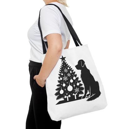 Golden Christmas Tree Tote Bag