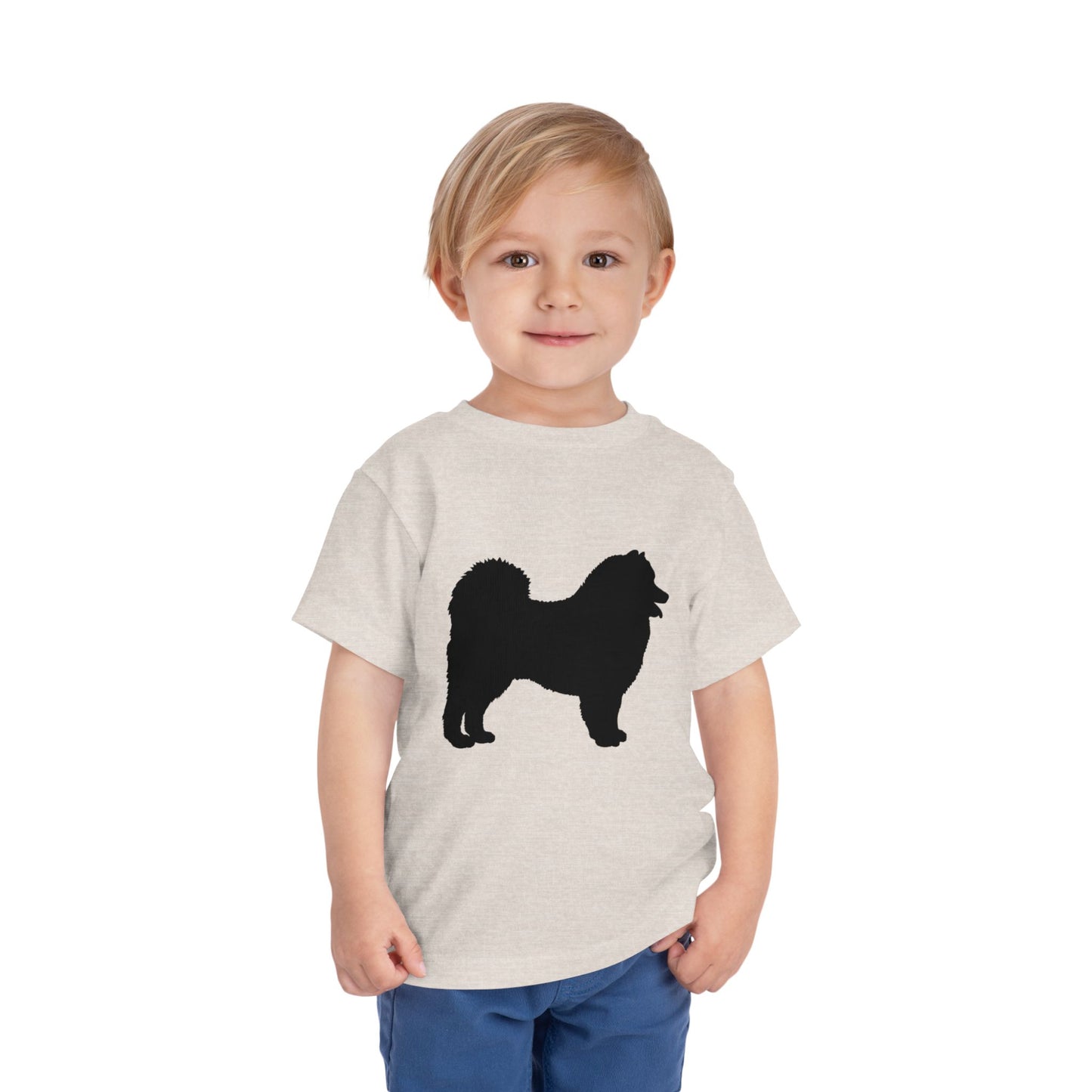 Samoyed Silhouette Toddler Unisex Short Sleeve Crewneck Tee