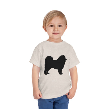 Samoyed Silhouette Toddler Unisex Short Sleeve Crewneck Tee