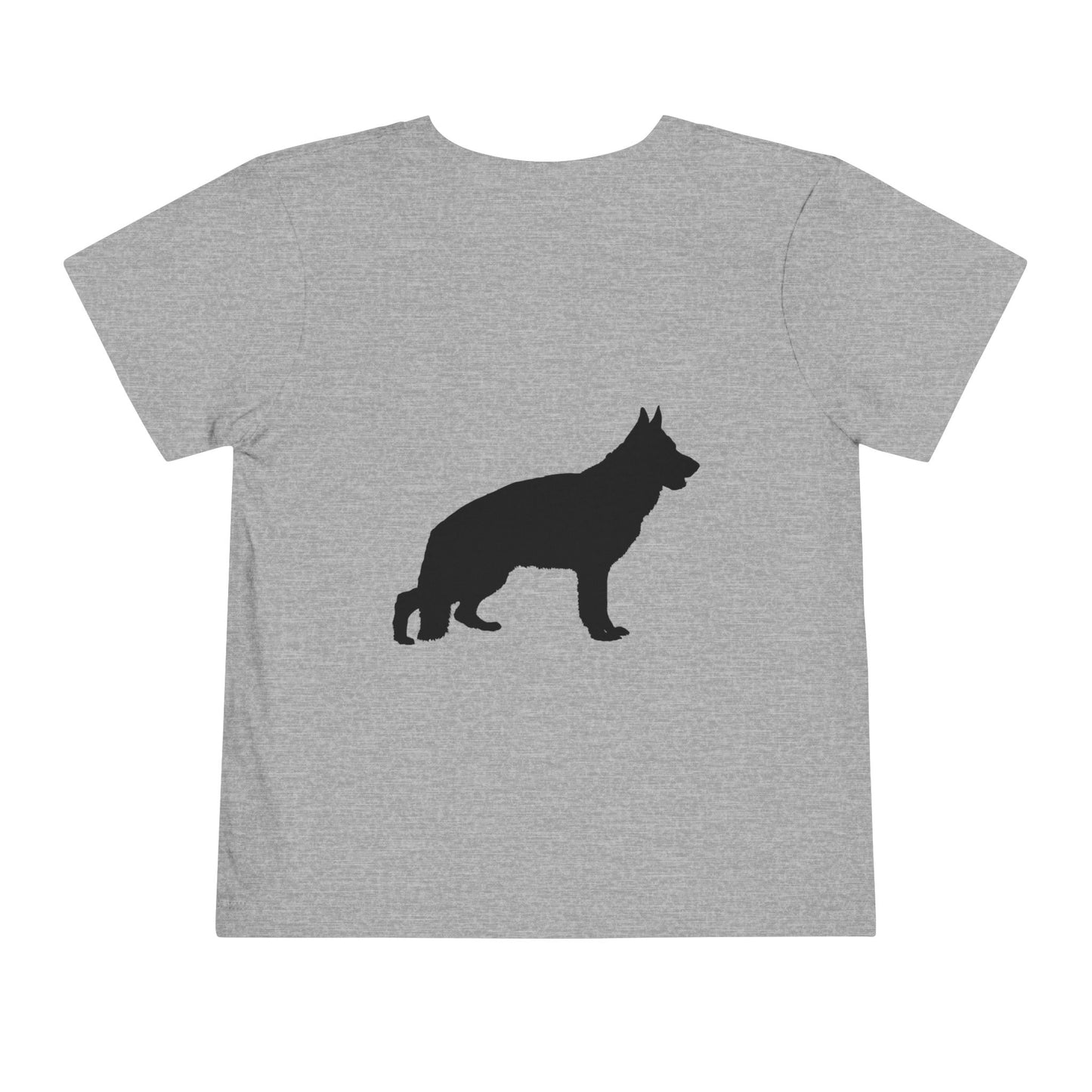German Shepherd Silhouette Toddler Unisex Short Sleeve Crewneck Tee