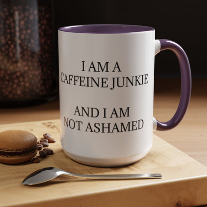 Caffeine Junkie 2-Tone Coffee Mug