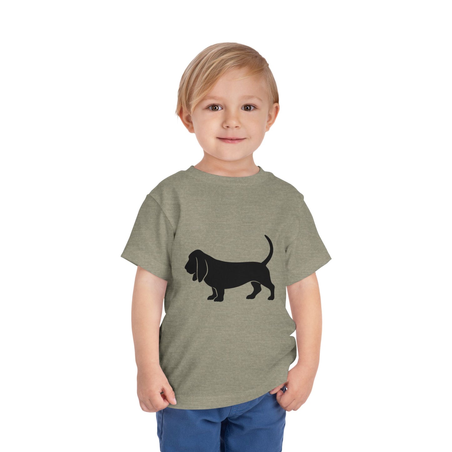 Basset Hound Toddler Unisex Short Sleeve Crewneck Tee
