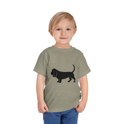 Basset Hound Toddler Unisex Short Sleeve Crewneck Tee