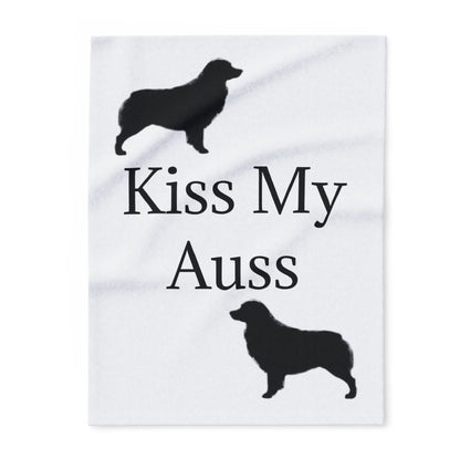 Kiss My Auss Arctic Fleece Blanket
