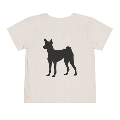 Basenji Silhouette Toddler Unisex Short Sleeve Crewneck Tee