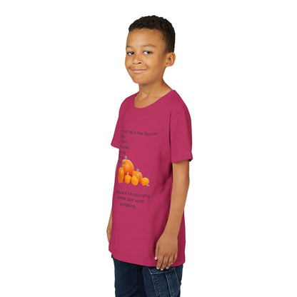 Fall In The South Youth Unisex Short Sleeve Crewneck Tee