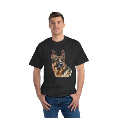 German Shepherd Head Men's Short-Sleeve Crewneck Tee