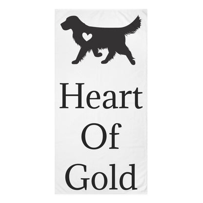 Heart Of Gold Mink-Cotton  Beach Towel