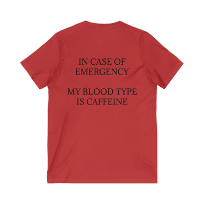Blood Type Unisex Short Sleeve V-Neck Tee
