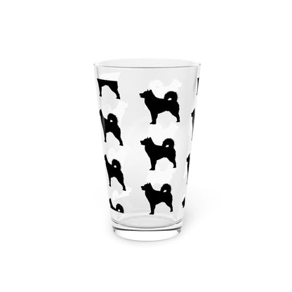 Malamute Silhouette Drinking Glass