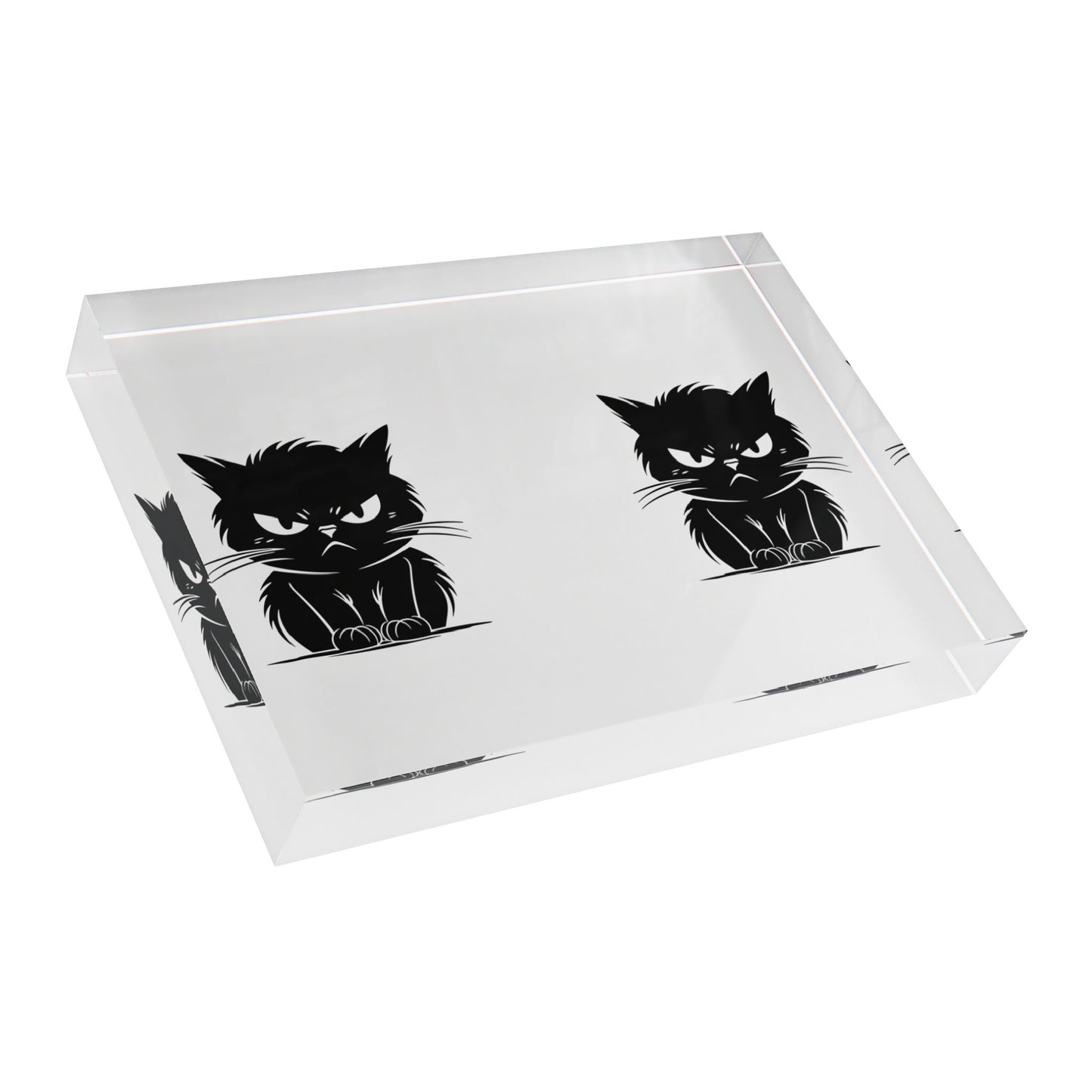 Angry Cat Acrylic Photo Block