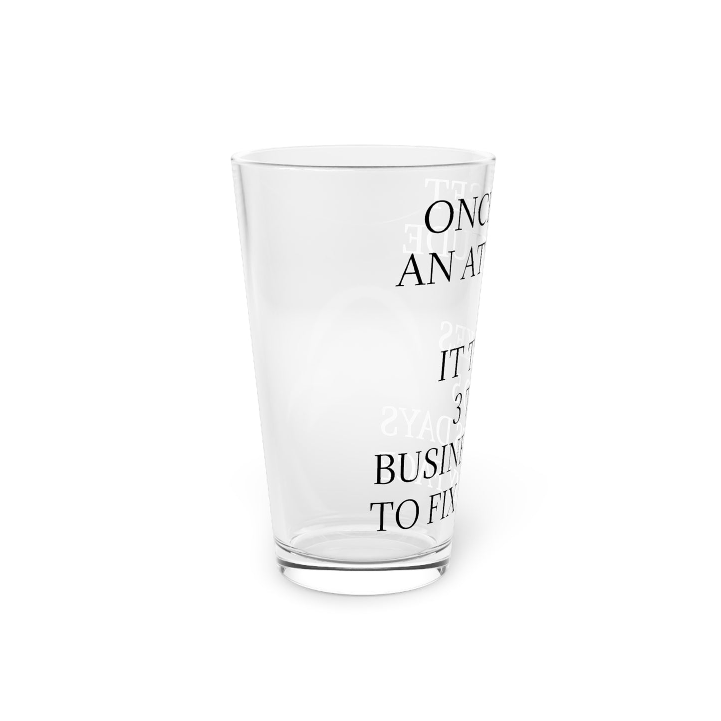 Fix My Face Drinking Glass