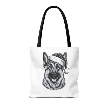 Santa Paws German Shepherd Tote Bag