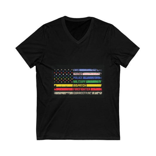 First Responder Unisex Short Sleeve V-Neck Tee