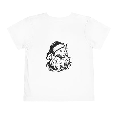 Santa Paws Cat Toddler Unisex Short Sleeve Crewneck Tee