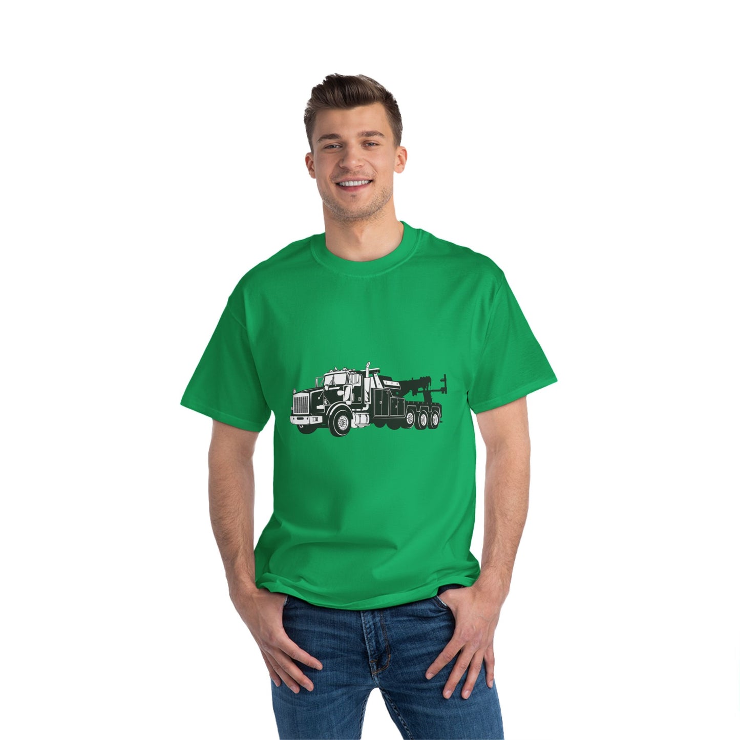 Heavy Tow Truck Men's Short-Sleeve Crewneck Tee