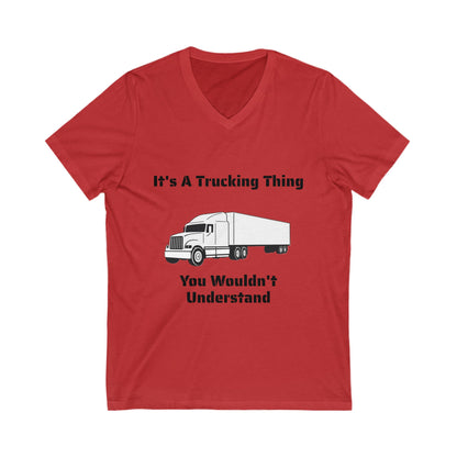Trucking Thing Unisex Short Sleeve V-Neck Tee
