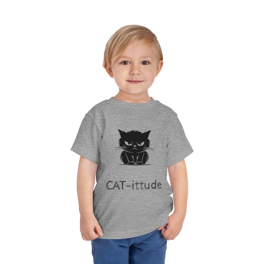 CAT-itude Toddler Unisex Short Sleeve Crewneck Tee