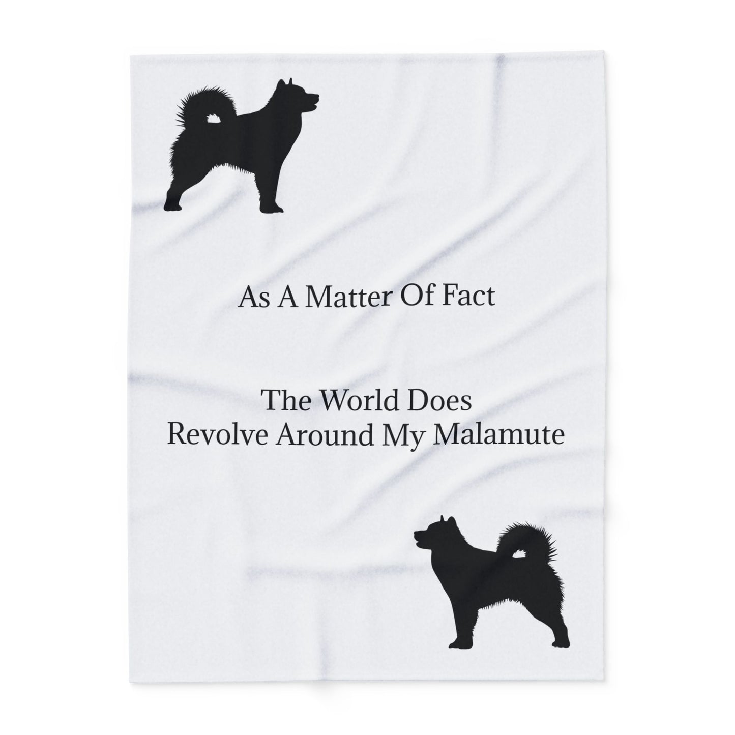 Matter Of Fact Malamute Arctic Fleece Blanket