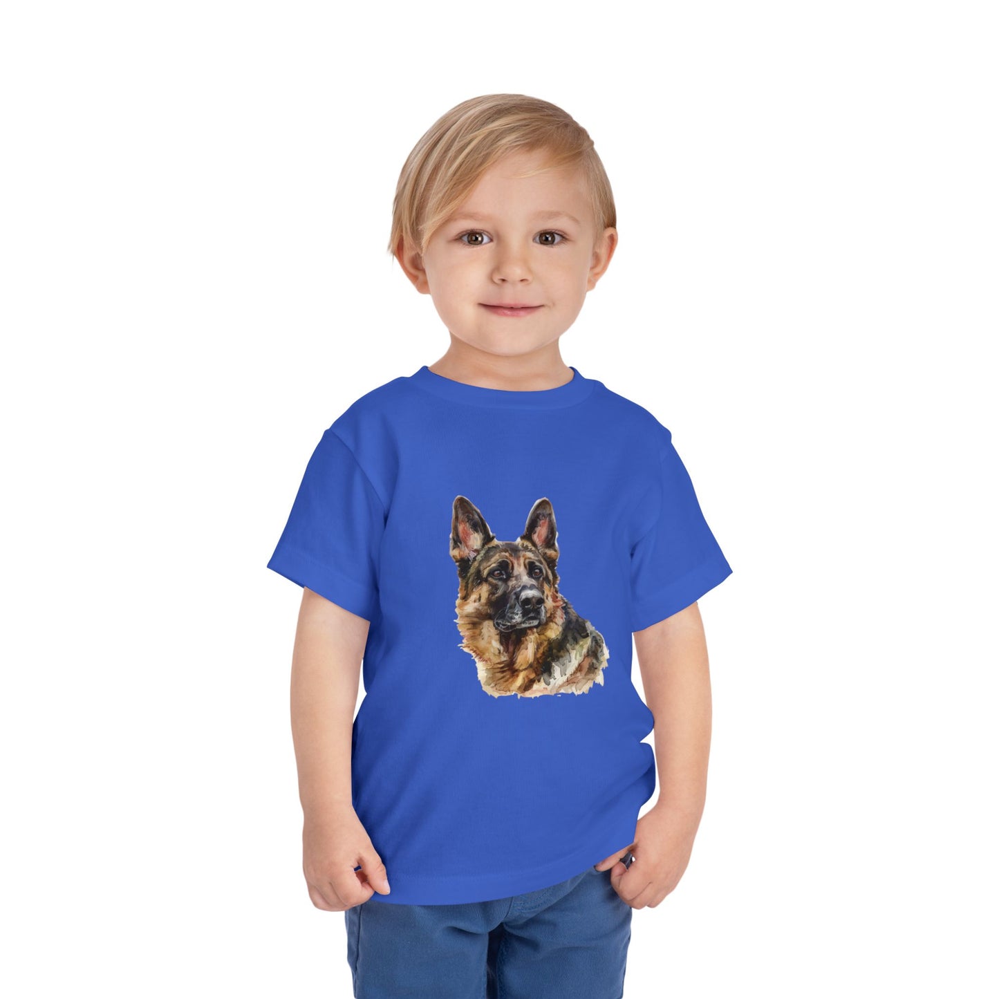 German Shepherd Head Toddler Unisex Short Sleeve Crewneck Tee