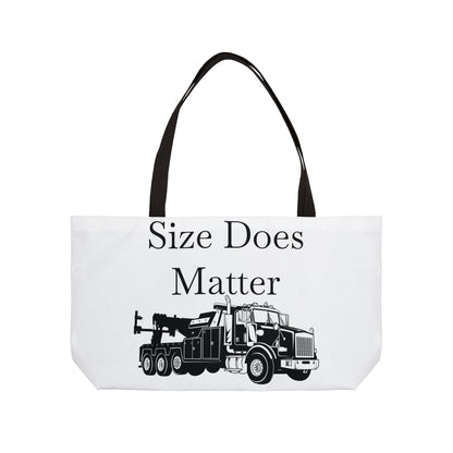 Size Does Matter Weekender Tote Bag