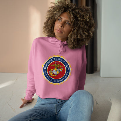 US Marine Corps Women's Crop Hoodie