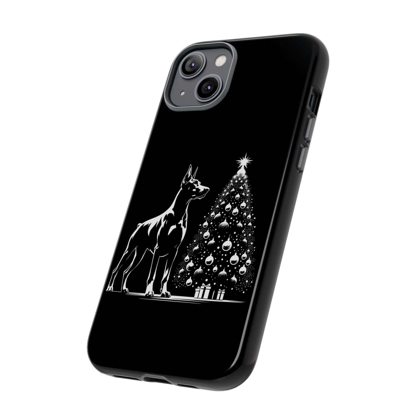 Doberman Christmas Tree iPhone Case