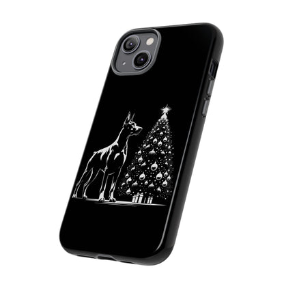Doberman Christmas Tree iPhone Case