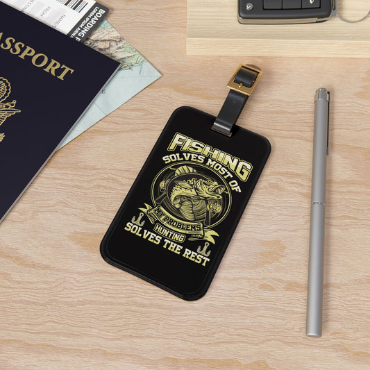 Problem Solving Leather Strap Luggage Tag