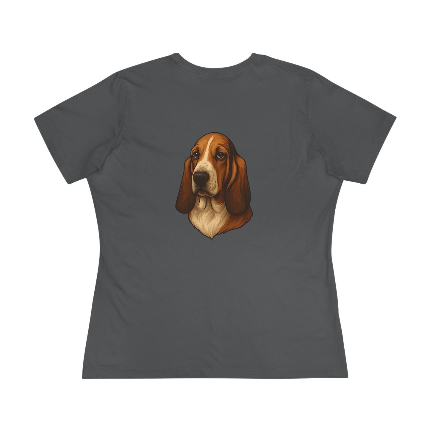 Basset Hound Head Women's Short Sleeve Crewneck Tee
