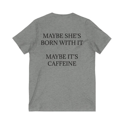 Born With It Unisex Short Sleeve V-Neck Tee