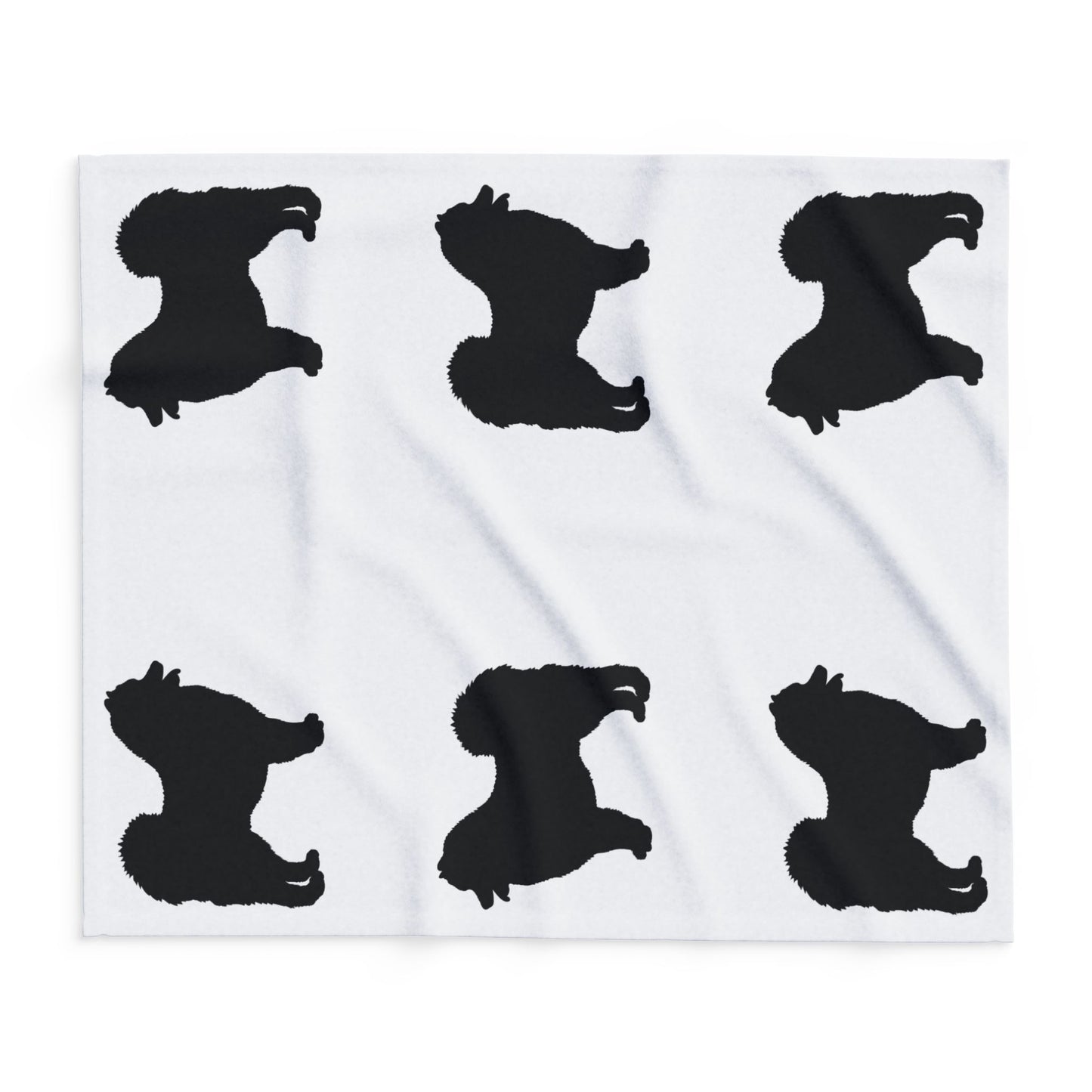 Samoyed Silhouette Arctic Fleece Blanket