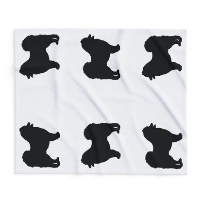 Samoyed Silhouette Arctic Fleece Blanket