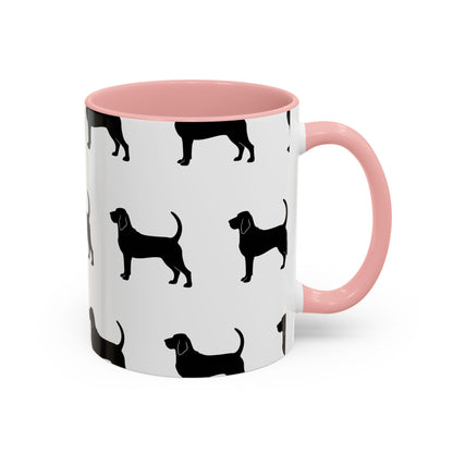 Bloodhound Silhouette 2-Tone Coffee Mug